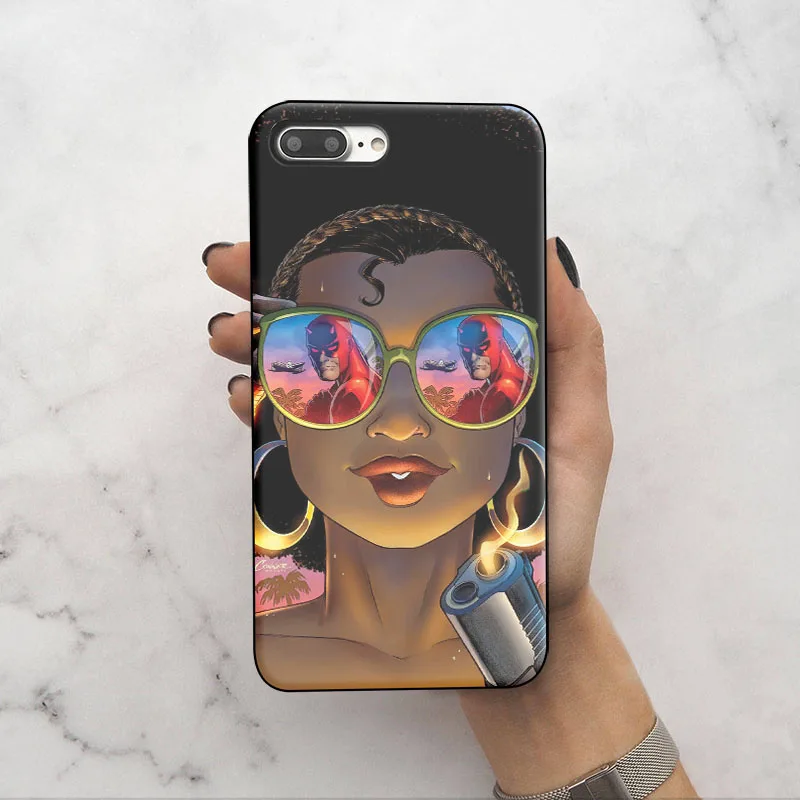 OUTMIX bunz melanin Poppin Мягкий ТПУ Черный силиконовый чехол для iPhone Xr Xs Max X или 10 8 7 6 s plus 5 5S