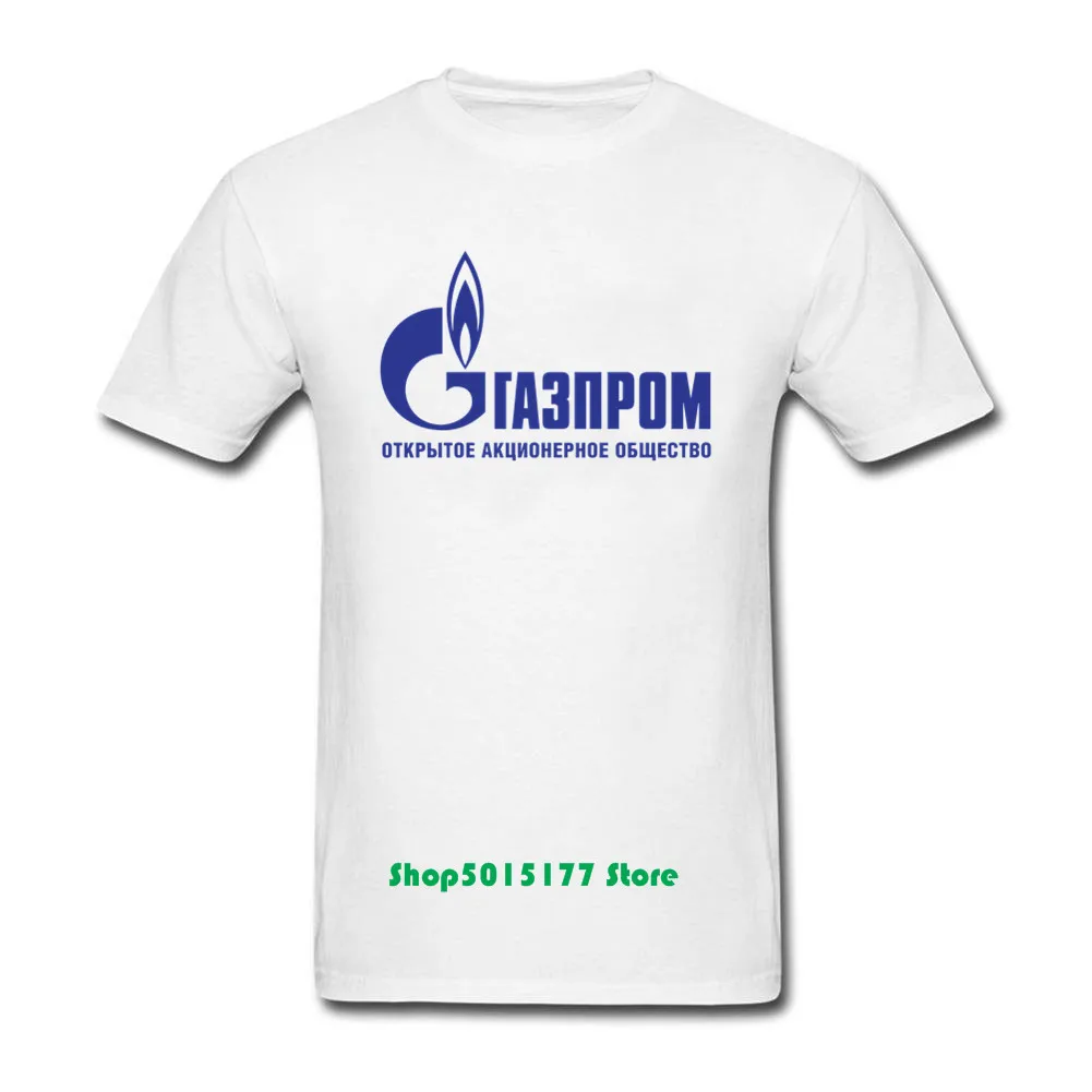 Футболка с логотипом SEVEN SISTERS oil giant GAZPROM топ из хлопка и лайкры модная брендовая