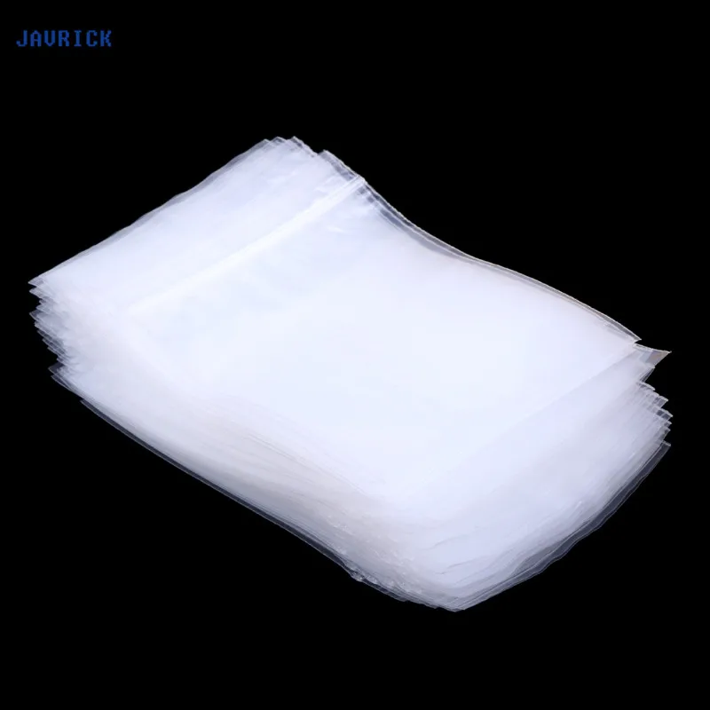 JAVRICK 100 шт. одноразовые пластиковые пакеты с застежкой-молнией Прозрачные