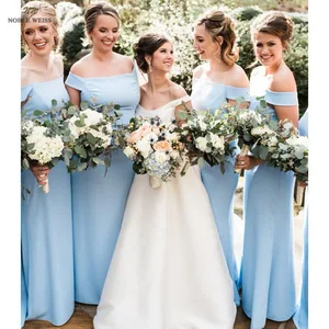 bridesmaid dresses 2019 boat neck sky blue satin wedding guest dress mermaid prom dress sexy wedding party dress free shipping bridesmaid dresses 2019 boat neck sky blue satin wedding guest dress mermaid prom dress sexy wedding party dress free shipping