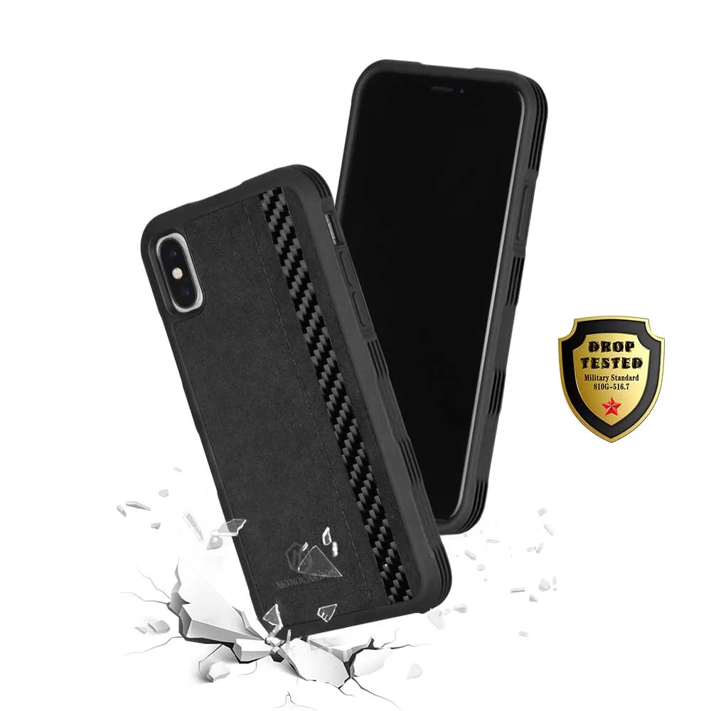 Чехол Mcase из мягкого ТПУ и углеродного волокна для iPhone X чехол Alcantara
