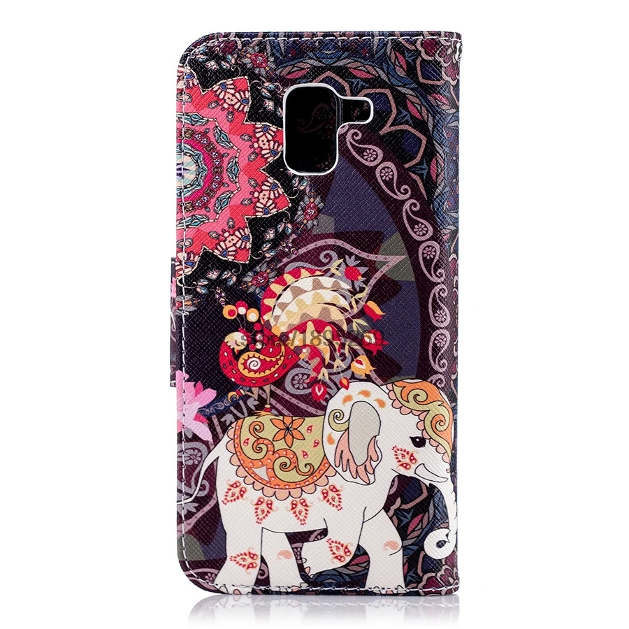 Чехол-бумажник с откидной крышкой и рисунком для samsung Galaxy J6 J600 J600F J600F/DS J600FN SM-J600F SM-J600FN защитный кожаный чехол для телефона