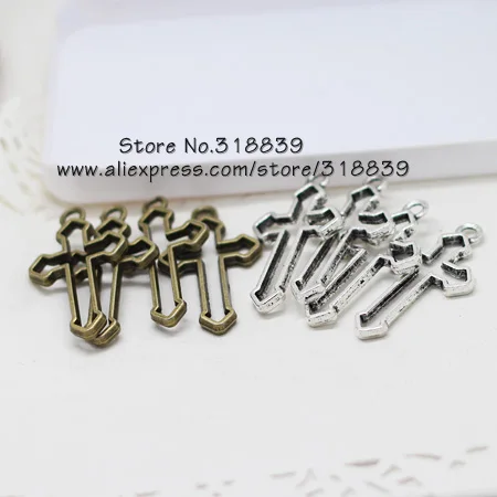 Подвеска в виде религиозного Креста из металлического сплава три цвета 30 шт./лот