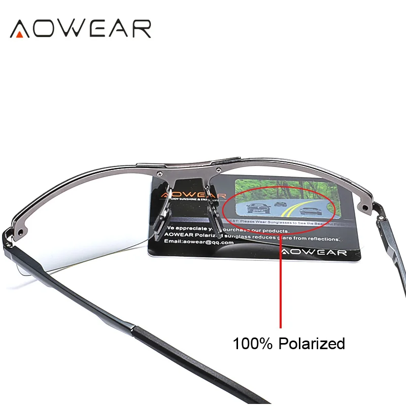 AOWEAR, фотохромные солнцезащитные очки, мужские поляризационные HD очки-хамелеоны, очки для дневного и ночного вождения, солнцезащитные очки gafas de so
