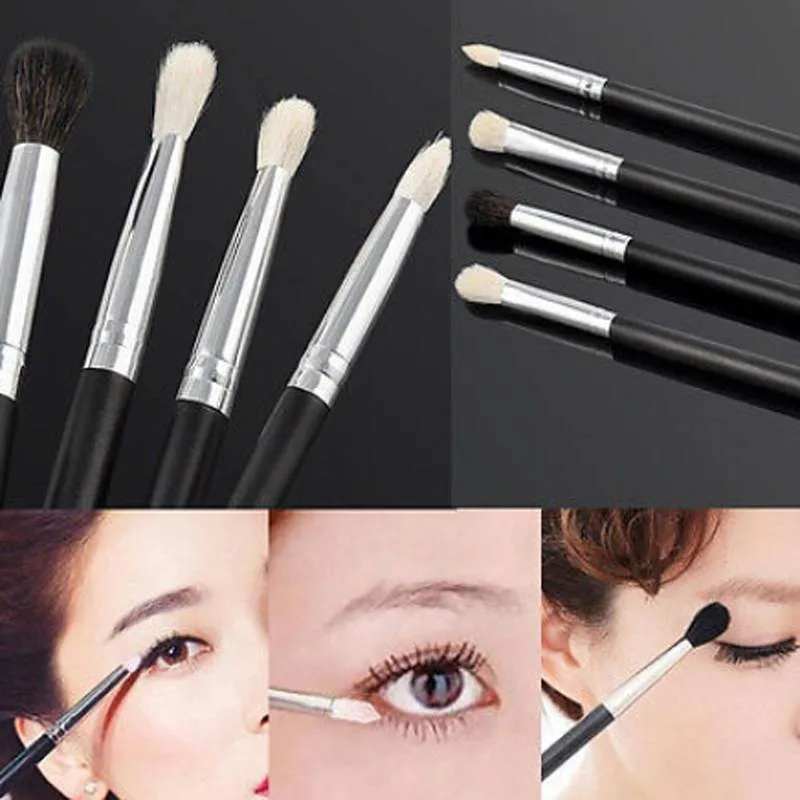 4 шт./компл. новые модные кисти для макияжа пудра основа тени век подводка глаз