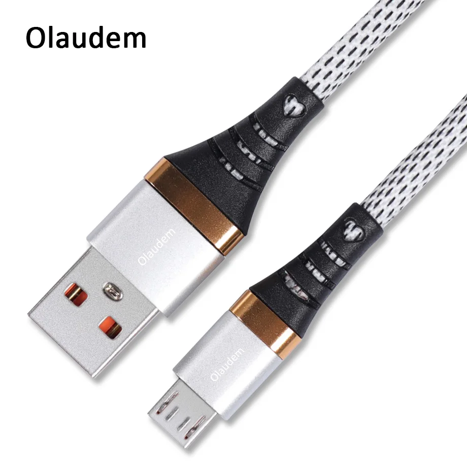 Шейные скобки... быстрой зарядки кабель Micro USB кабеля нейлона плетеный 1 м провода