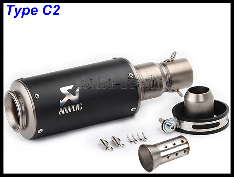 На входе 51 мм Универсальный Akrapovic мотоцикл глушитель выхлопной трубы для ZX6R ZX10R MT07