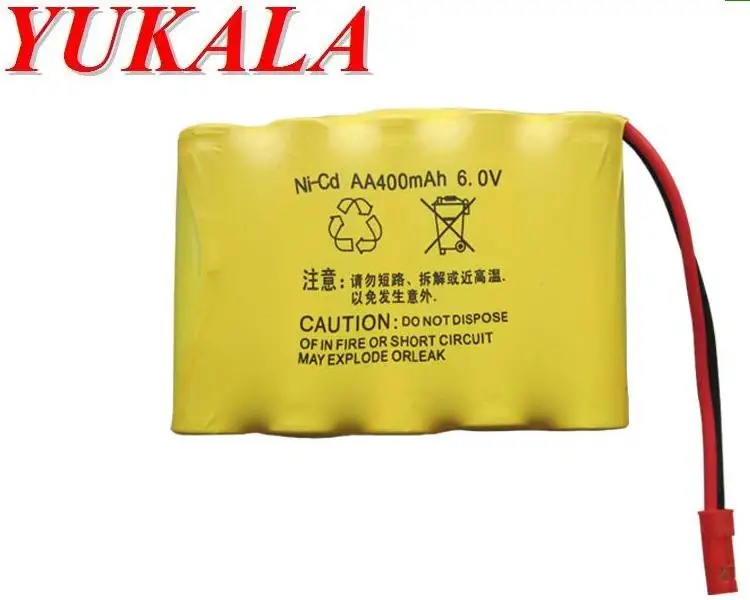 2 шт. 6 v 400 мАч никелевая кадмиевая аа батарея JST разъем для R/C грузовик автомобиль