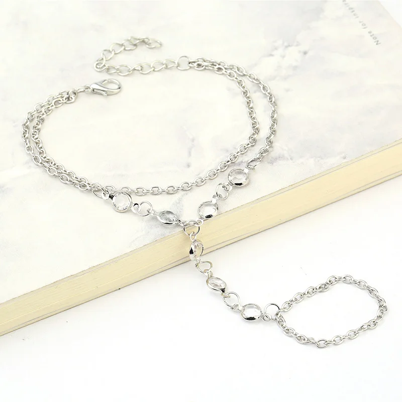 Горячая мода ювелирные изделия Bijoux для женщин цепь палец рука жгут влюбленные