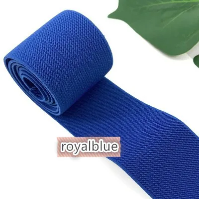 royalblue 5 см двухсторонняя утолщенная прочная юбка для брюк пояс цветная эластичная лента саржевая эластичная лента латексная эластичная лента резиновая лента - Цвет: royalblue