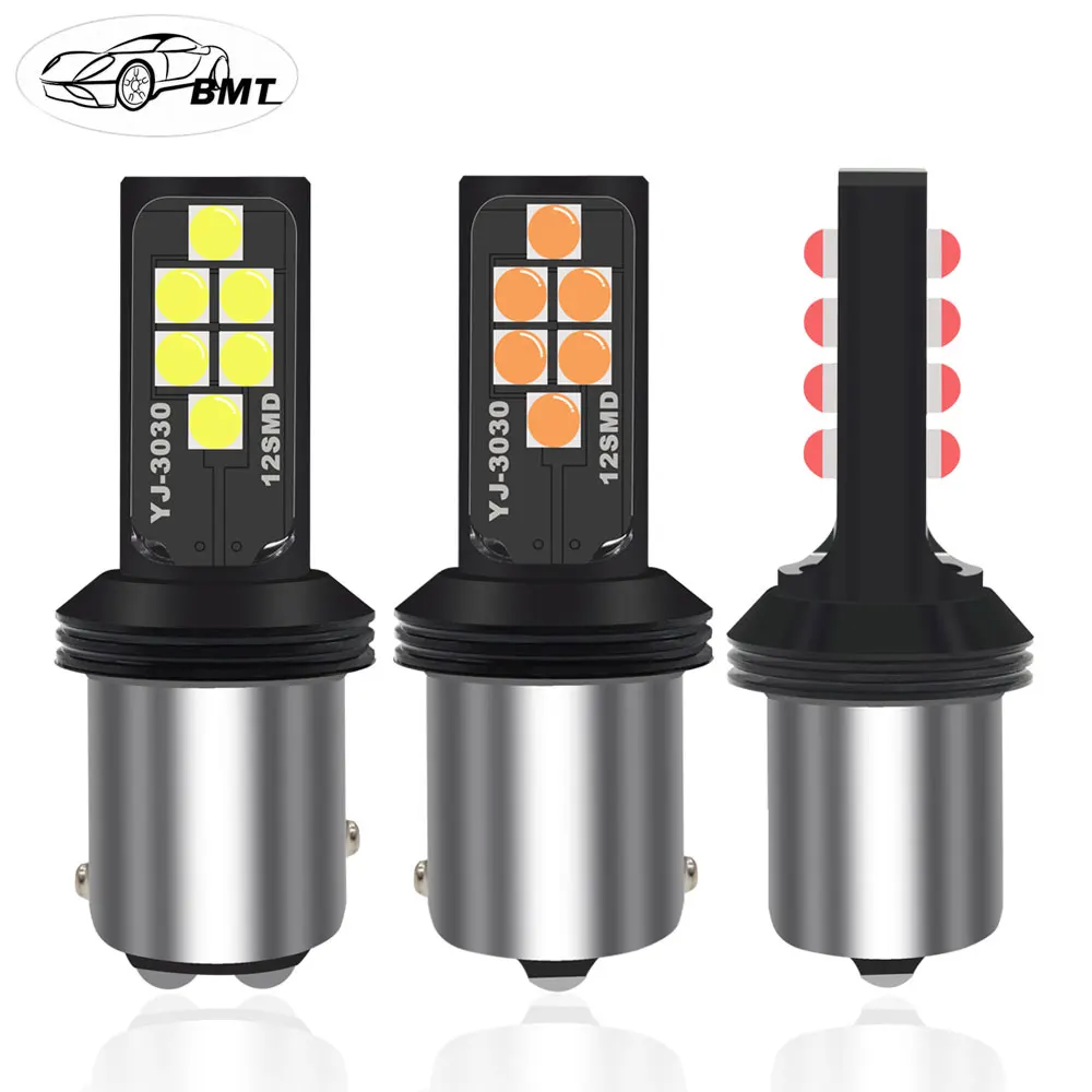 BMT аксессуары лампочки для авто 1156 BA15S P21W LED ампочки габариты светодиоды светодиодные лампы для авто BAU15S PY21W BAY15D 1157 P21/5W P21 5W led лампа для авто стоп сигнал дхо лампа габариты авто
