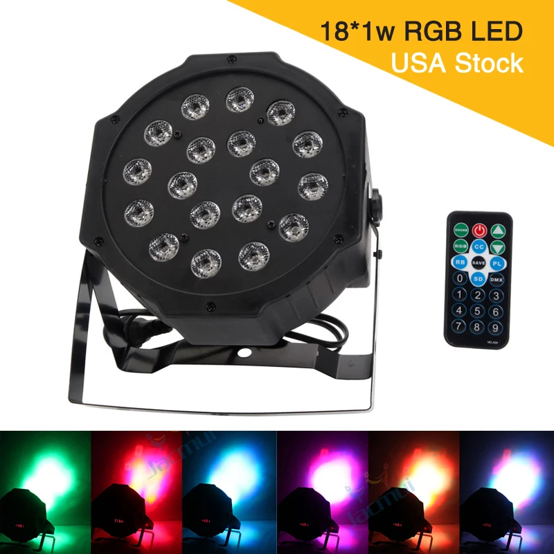 Светодиодный RGB светильник DMX512 высокой яркости 18*1 Вт в наличии|Эффект освещения