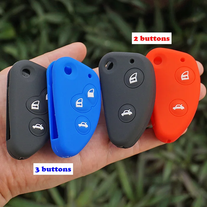 Силиконовая резина для Alfa Romeo 147 156 166 GT JTD TS flip 2 3 button remote keyless Protect skin set hood set|fob