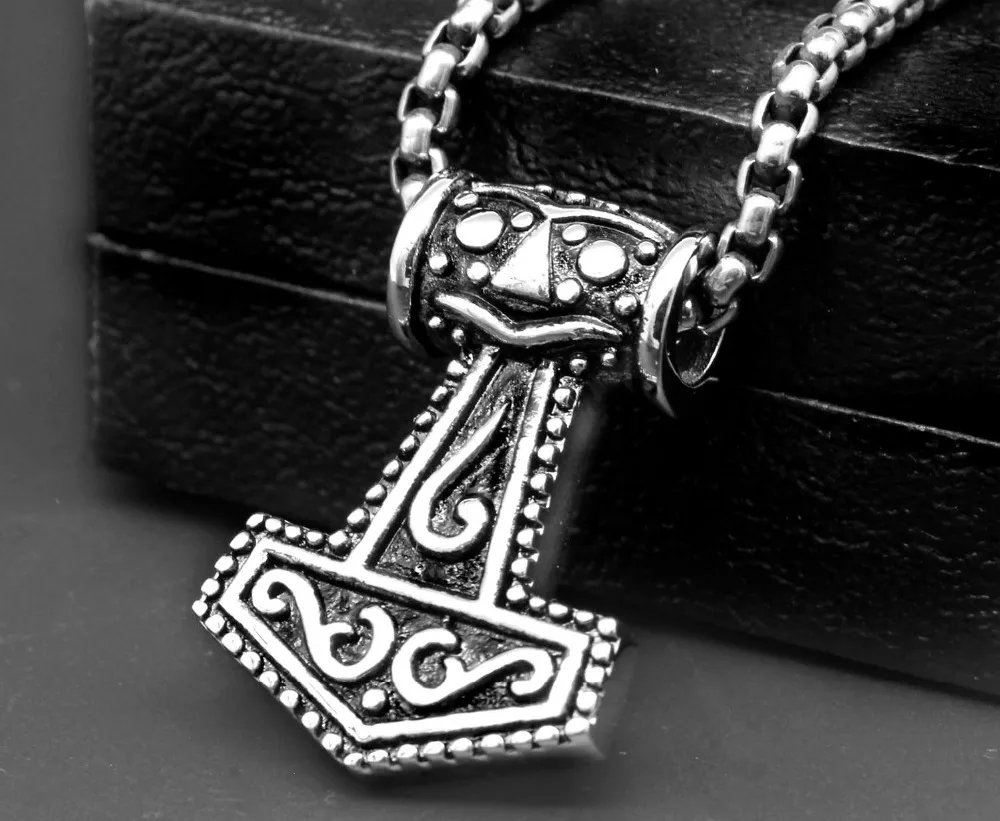 Кулон из нержавеющей стали ожерелье цепочка бесплатная доставка B1A501|mjolnir