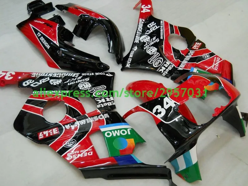 

Free screws+gifts Complete Fairings For Honda CBR400 RR CBR400RR NC29 Year 1990 - 1999 ABS Plastics Full Black Red Fairing Kit