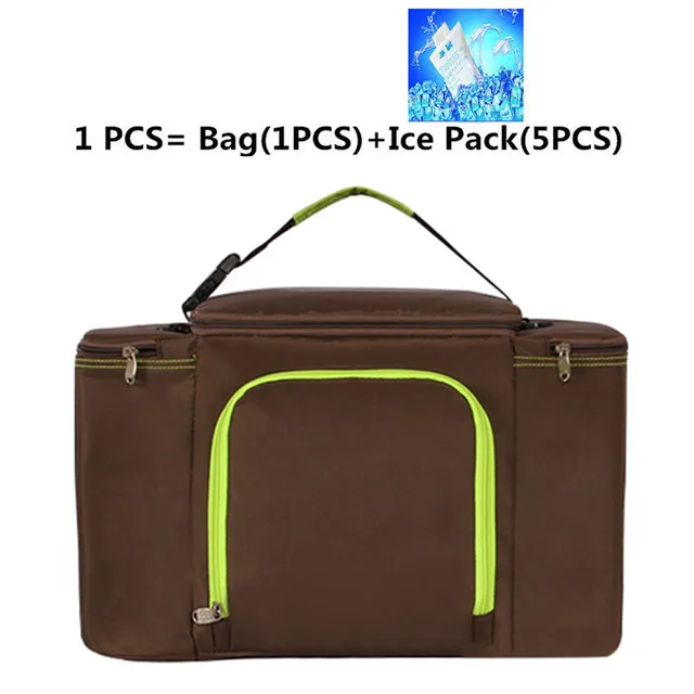 ONLY BAG Дизайн, сохраняющая тепло или холода, сумка для пикника, переносная сумка-холодильник с изоляцией для ланча, Большая объемная сумка для еды - Цвет: ONLY BAG