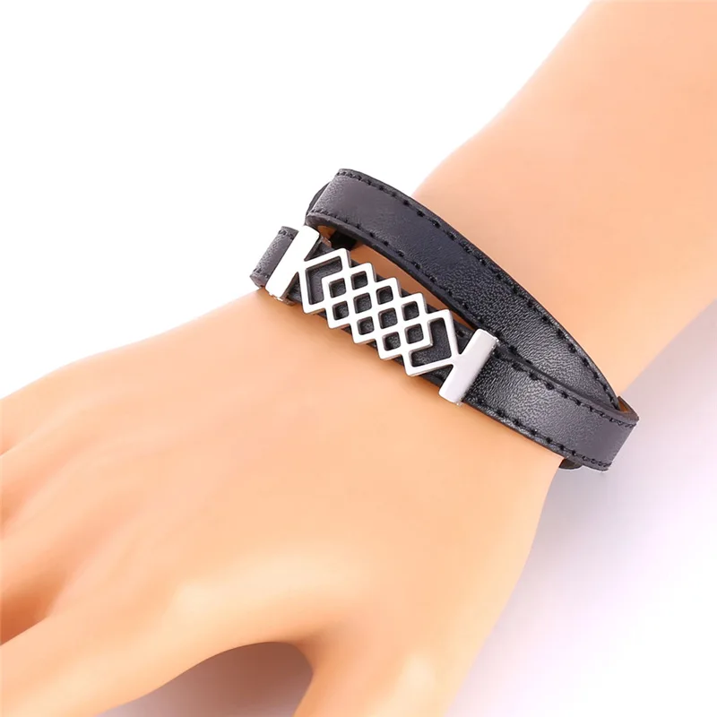 Genuine Leather Bracelet Brown/Black Gold Color/Stainless Steel Best Friend Jewelry Gift Women/Men Trendy GH1585 | Украшения и