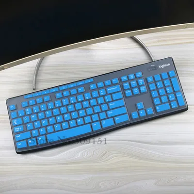 Blue Водонепроницаемый силиконовый чехол для клавиатуры для logitech MK275 K275 MK200 K200 MK260 K260 MK270 K270 механический Настольный ПК - Цвет: Blue