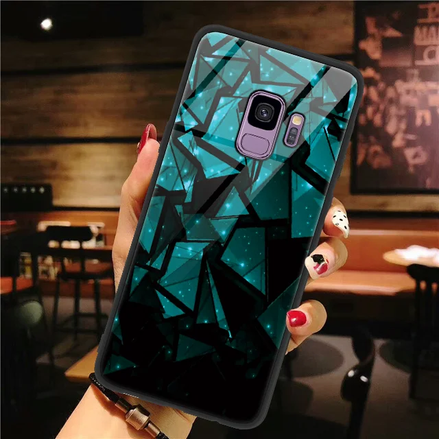 lvsanjia Закаленное Стекло мультяшный чехол для samsung Galaxy S9 S8 S10 плюс S10e Note 8 9 J4 J8 J7 чехол для Galaxy A6 плюс J8 чехол - Цвет: lvsanjia
