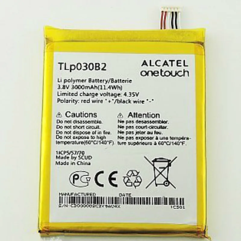 3000mAh Battery For Alcatel One Touch Pop S7 Onetouch OT 7045 7045Y TLp030B2/TLp030B1 + track code | Мобильные телефоны и