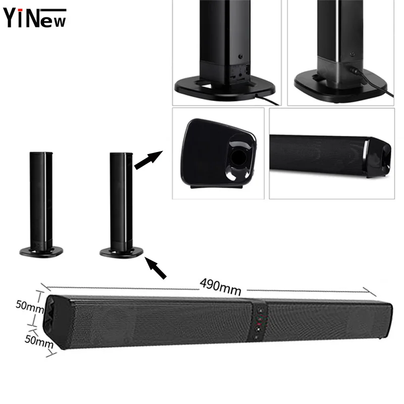 Wireless TV Sound Bar Box PC 20W portable Bluetooth Speaker Column USB AUX MP3 Music Player Boom 3D stereo soundBar system | Электроника