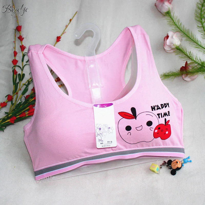 С мультяшным принтом яблоко подростковый бюстгальтер для девочек подростков