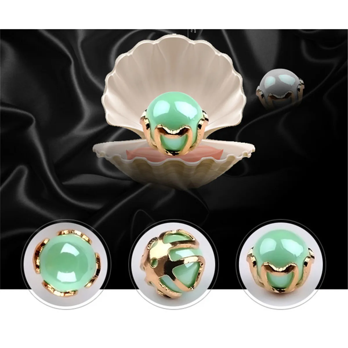 Металлические украшения жемчужные гвоздики 6 коробок Стразы для ногтей Микс