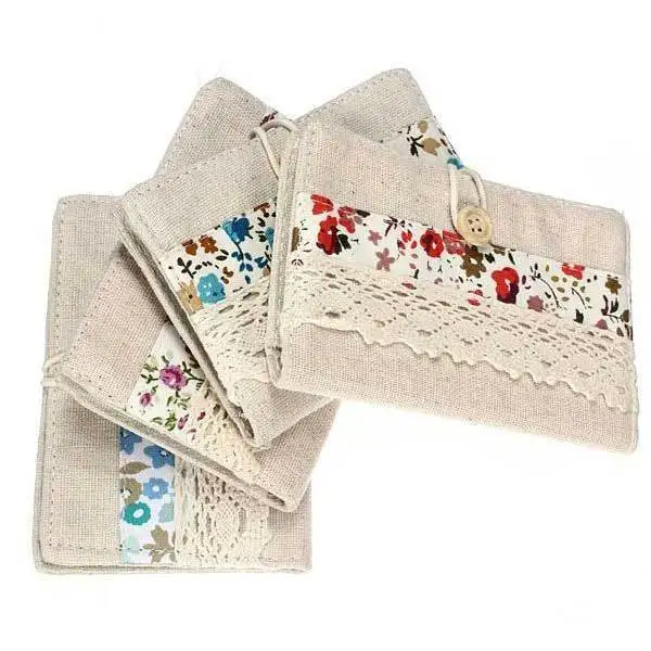 Everson Canvas Lace Fabric Card Pack Postcard Credit purse Cases | Багаж и сумки