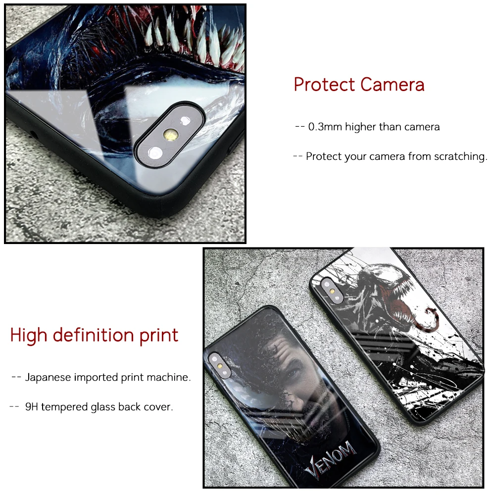 Для huawei P20 Lite чехол Venom Marvel закаленное стекло для huawei mate 9 10 Pro P10 P20 Lite Note 10 mate 20 Pro Honor v10