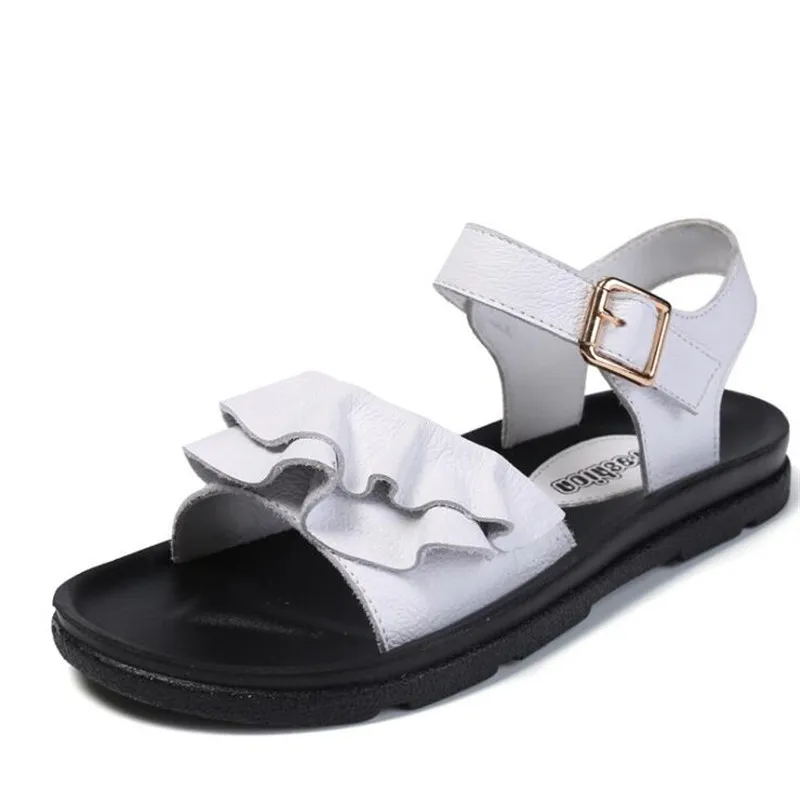 

Genuine leather Girls Sandals Children shoes Summer Girls Sandals Real leather Princess Shoe for Kids sandals Girls leather Shoe