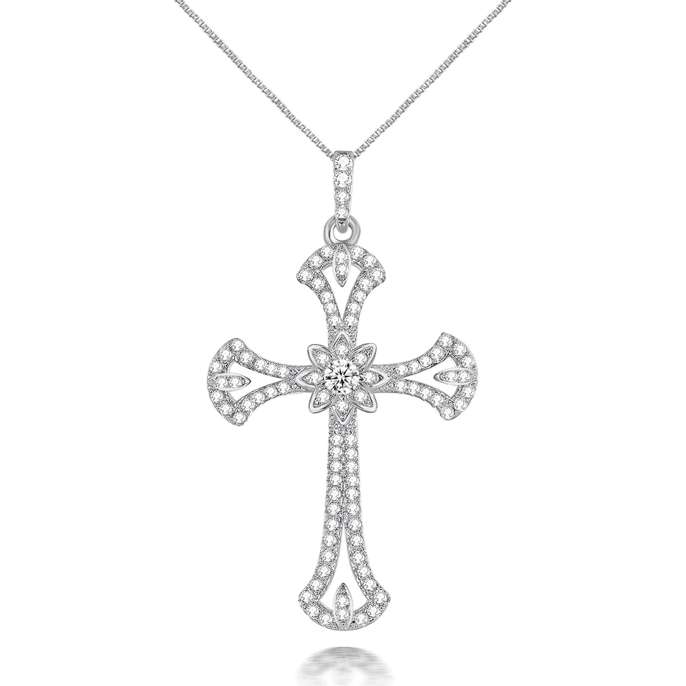 Fine Jewelry Винтаж крест кулон изысканный унисекс Цепочки и ожерелья подвеска для