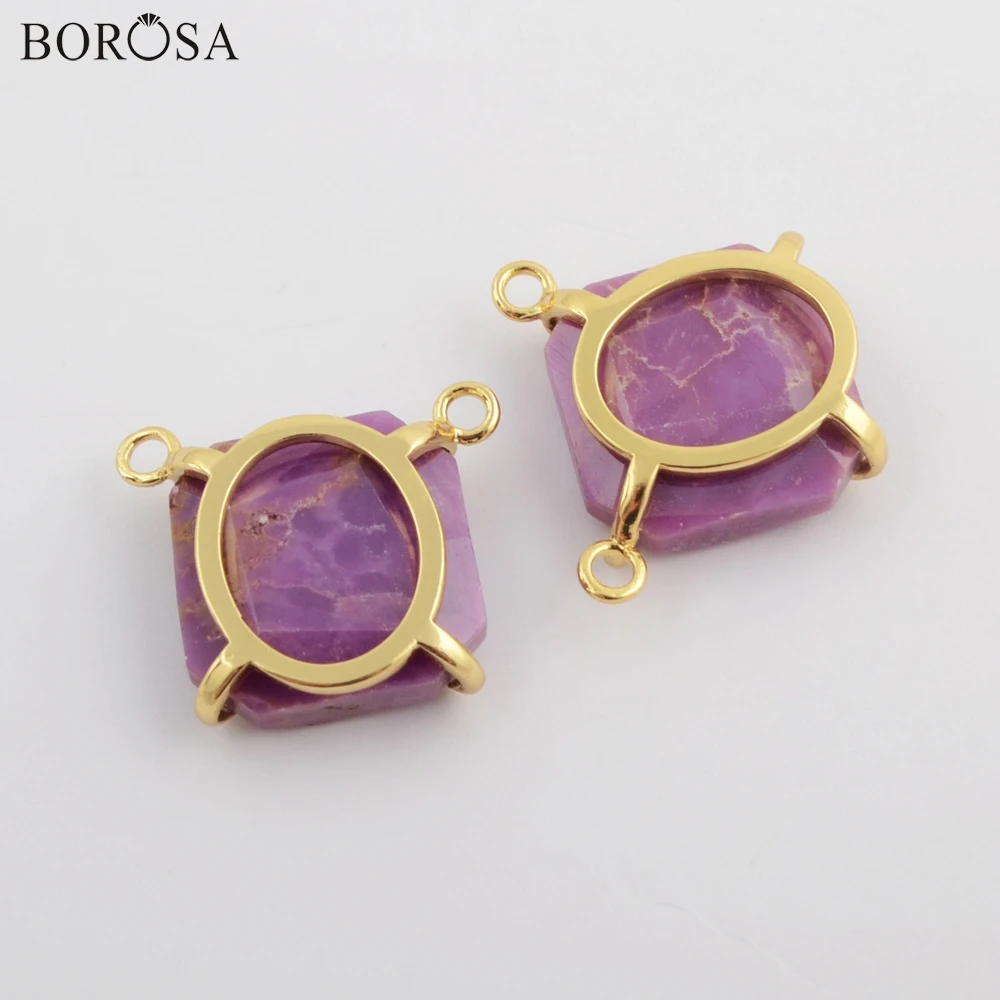 BOROSA 5/10 шт. Квадратные золотые когти соединители из мусковита сахарного сплава