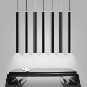 Современный светодиодный подвесной светильник s COB подвесной светильник 3 Вт длинная трубка вниз светильник остров бар страна магазин комната кухня подвесной светильник