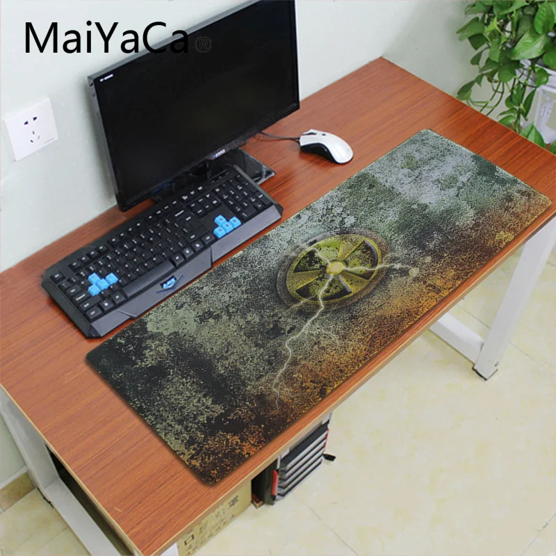 Lock Edge 30X90cm Maiyaca Сталкер логотип резиновая мышь прочный Настольный коврик для мыши большой Lockedge alfombrilla игровой коврик для мыши геймер ПК компьютерный коврик - Цвет: Lock Edge 30X90cm