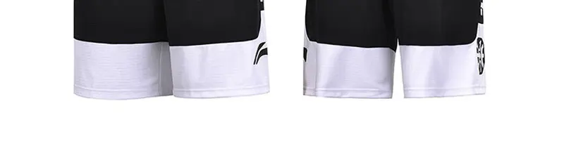 Li-Ning мужские шорты BAD FIVE для соревнований по баскетболу, свободные, дышащие, Полиэстеровые, удобные, с подкладкой, спортивные шорты AAPP017 MKD1602