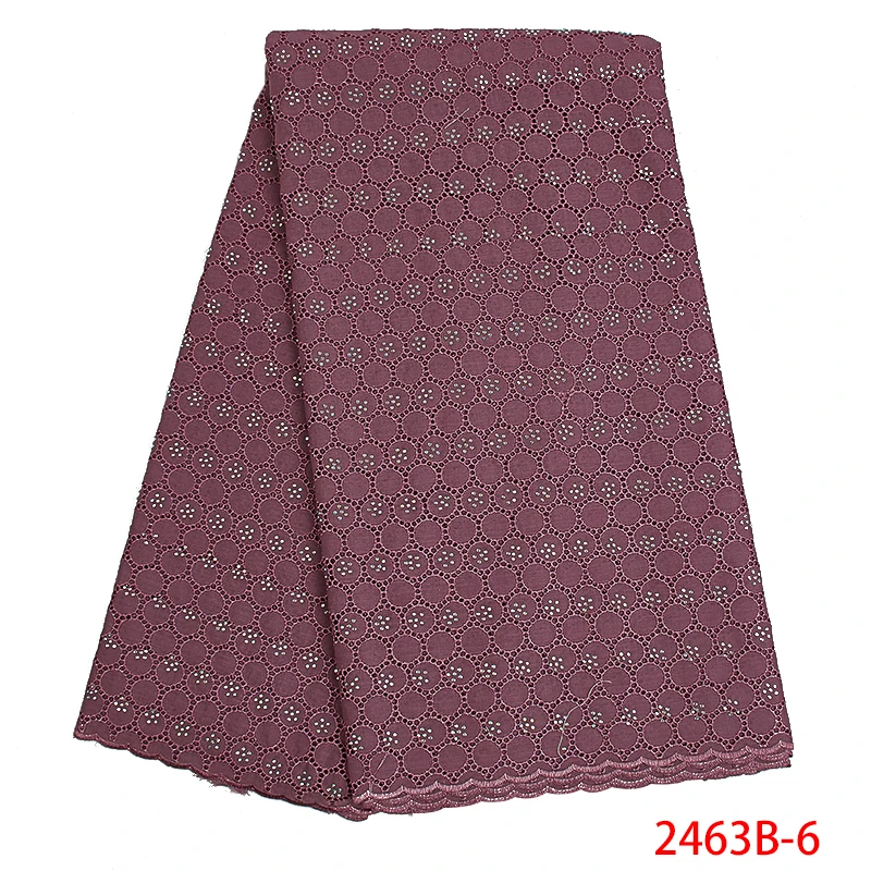 2019 Latest Nigeria Swiss Laces High Quality Voile in Switzerland African Cotton with Stones for Wedding KS2463B-4 | Аксессуары для