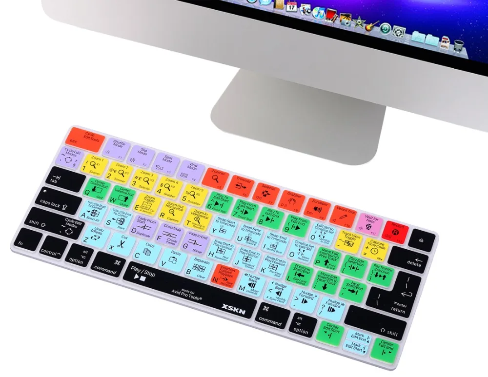 XSKN для Avid Pro Tools Shrortcut силиконовая клавиатура с горячим ключом клавиатуры Apple Magic