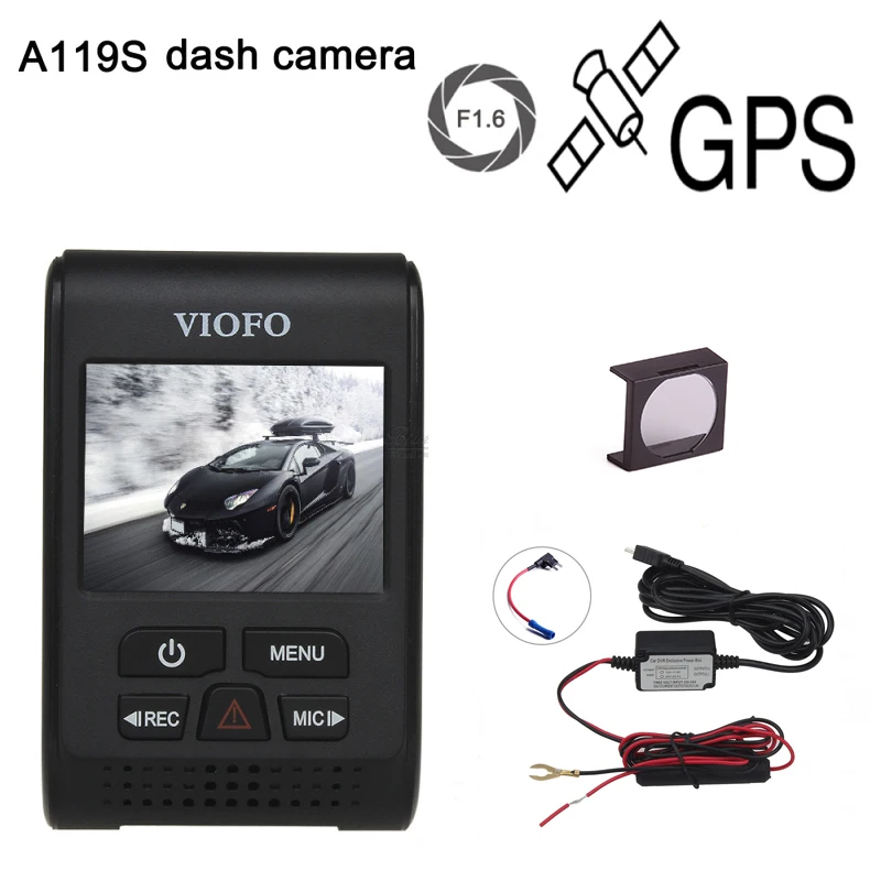 Оригинал viofo A119S V2 Dash конденсатор камеры Novatek HD 1080p Автомобильный видеорегистратор