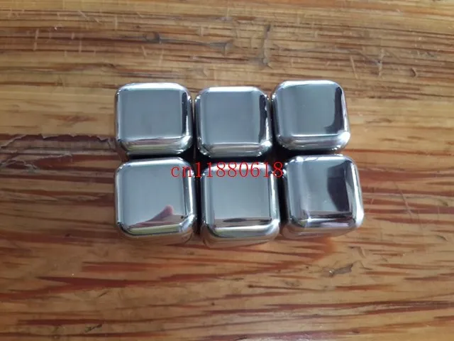 100 шт./лот DHL Fedex Бесплатная доставка камни для виски из нержавеющей стали кубики