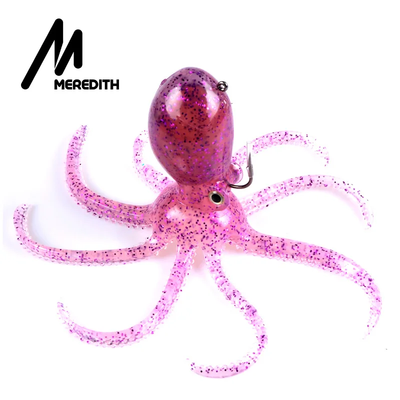 Розничная от магазина MEREDITH FISHING, мягкая наживка-осьминог с длинными щупальцами, 180г, 20см - Цвет: B