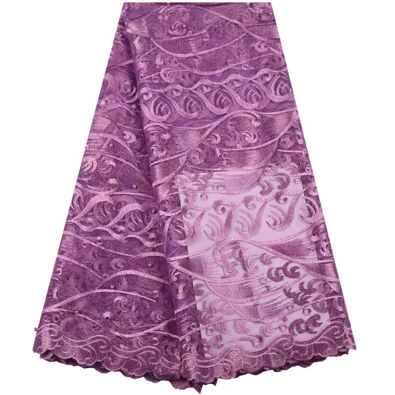 Нигерийская сетчатая кружевная ткань 2019 высококачественное кружево с вышивкой