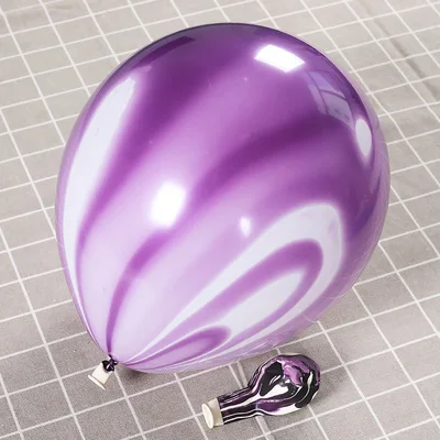 purple 10 шт. 10 дюймов мрамор агат Радуга круглый латексный шар украшения на свадьбу на день рождения вечерние принадлежности для детского душа - Цвет: purple