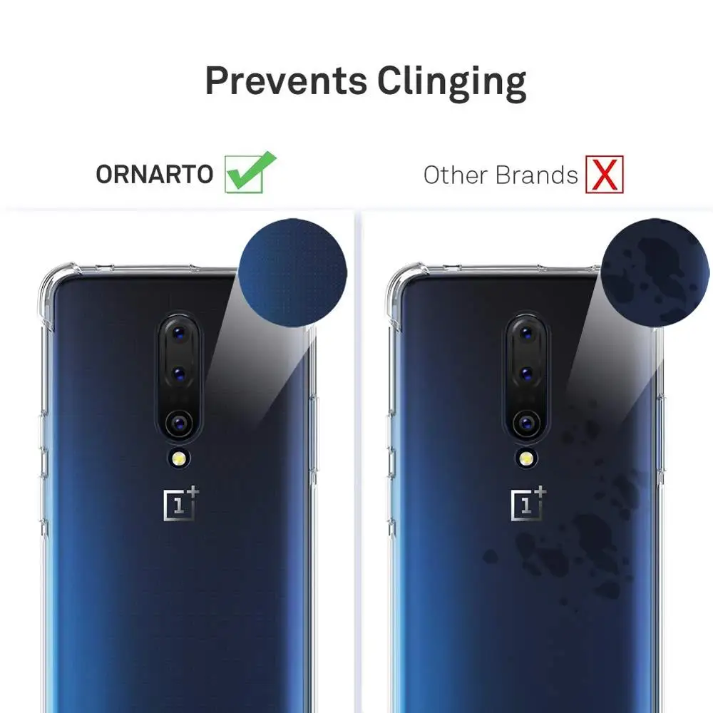 Оригинальный чехол GKK для Oneplus 7 прозрачный мягкий из ТПУ с текстурой полная