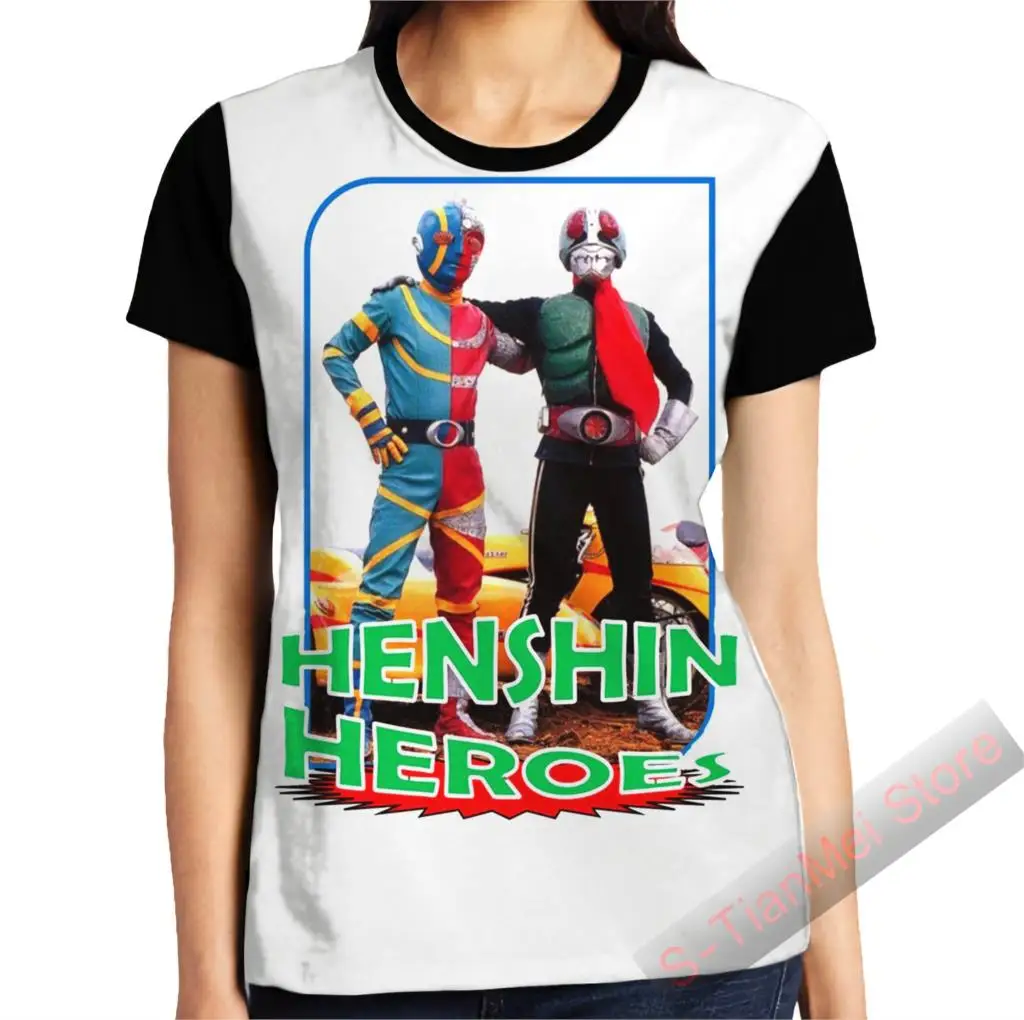 Summer Graphic t shirt men tops tees HENSHIN HEROES printed women funny T-Shirt Short Sleeve Casual tshirts | Мужская одежда