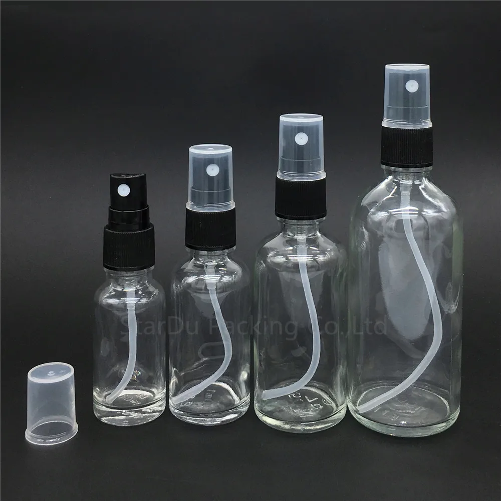 

500PCS transparent Glass Empty Perfume Spray Bottle 5ml 10ml 15ml 20ml 30ml 50ml 100ml Fine Mist Atomizer Refillable Bottles