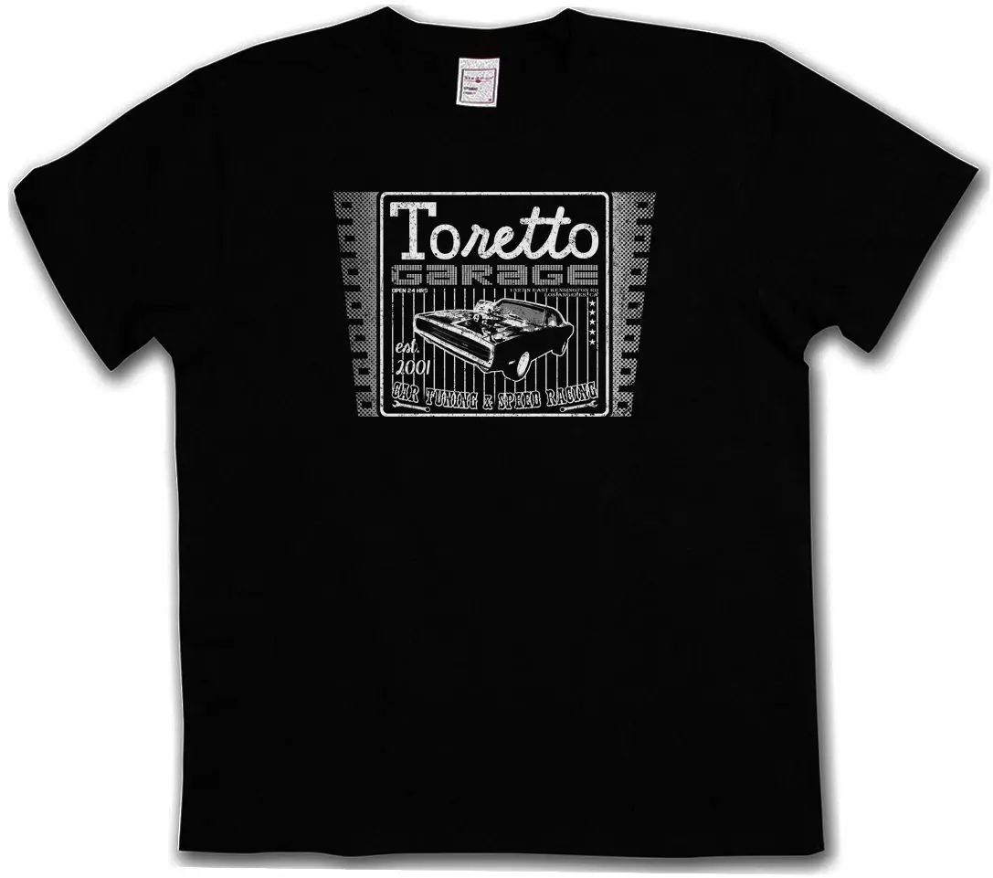 Винтажная футболка с логотипом TORETTO GARAGE-Movie 2 быстрая и яростная Забавные футболки