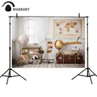 Allenjoy фон для фотосъемки в помещении детская карта мира Сейлор сон винтажный деревянный пол Глобус фон для фотосессий