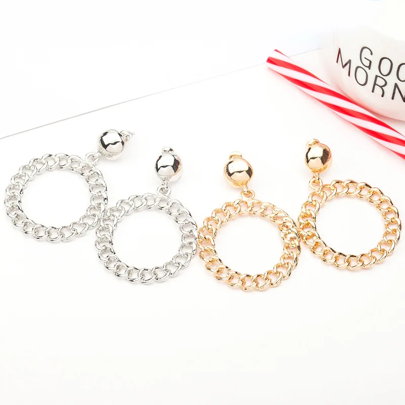 Серьги гвоздики в форме снежного покрыты золотом серебром пустотелая цепь узор