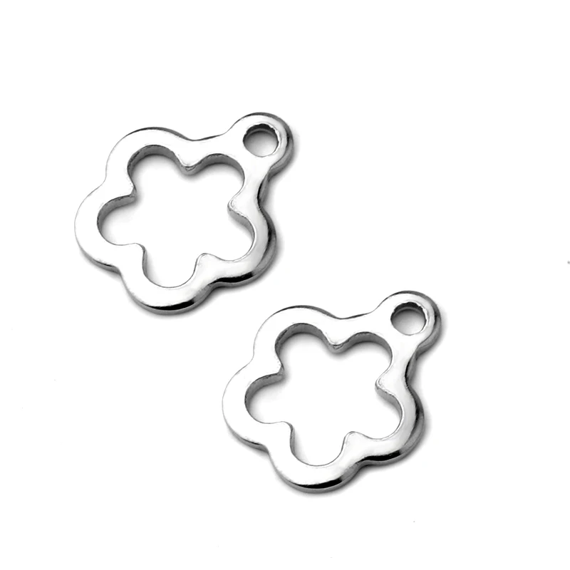 50pcs / lot 2020 Stainless Steel Small Pendant Handmade Jewelry Making DIY Necklace Pendant Accessories Wholesale