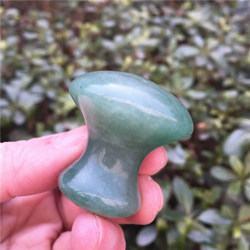 40mm Natural Green Aventurine Crystal Mushroom Lovely Polished Quartz Mineral Healing Massage Relaxation Stone | Дом и сад